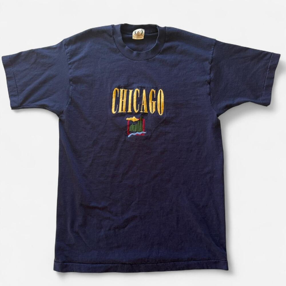 Chicago embroidered navy t-shirt